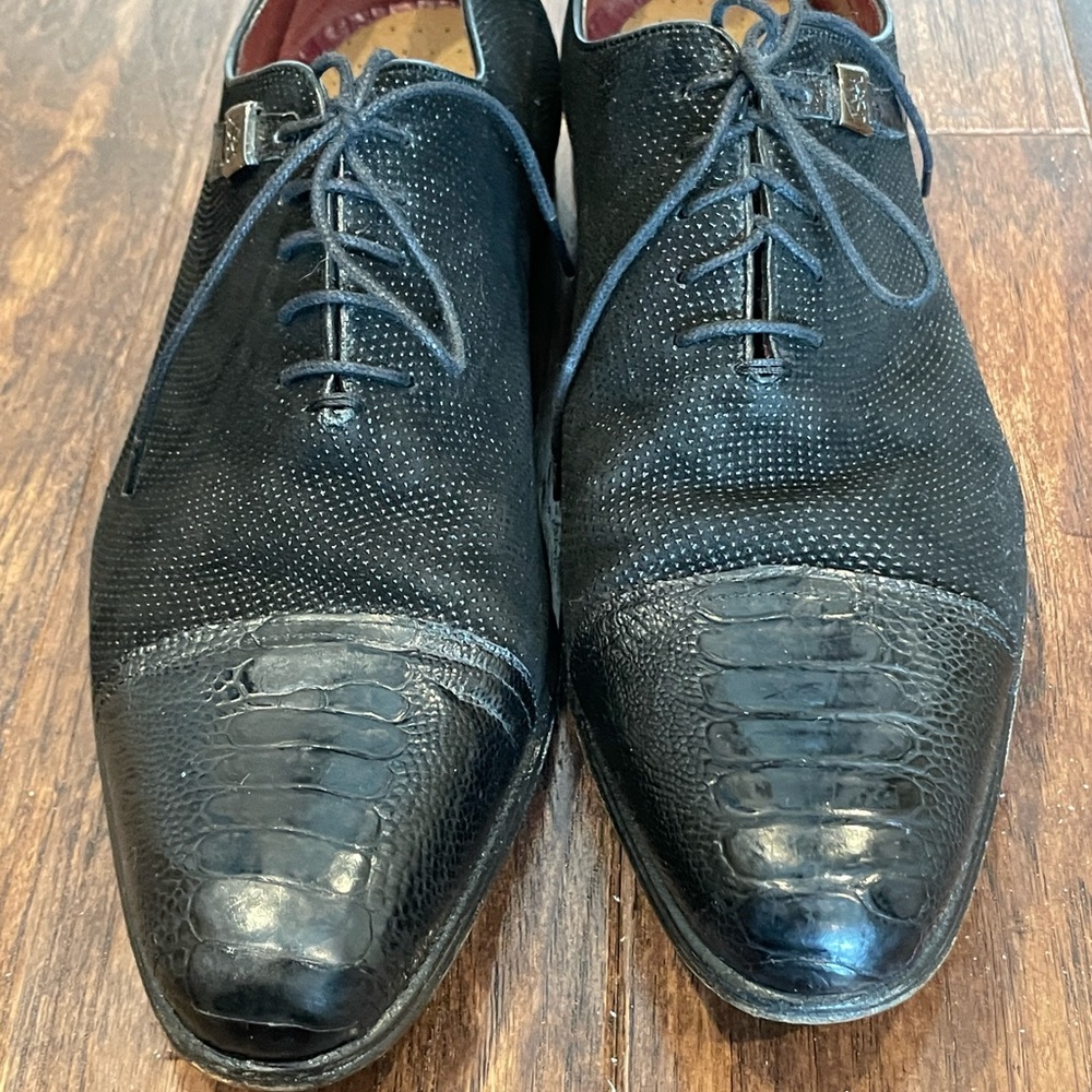 Men’s Mezlan black dress shoe - Picture 3 of 4